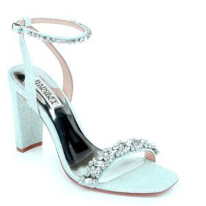 Badgley Mischka Tasmine Soft Blue Rhinestone Tall Evening Sandal